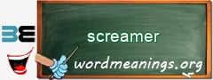 WordMeaning blackboard for screamer